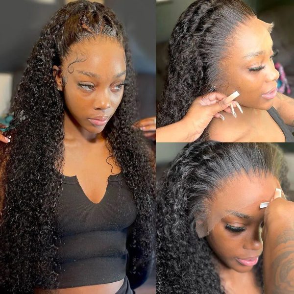 0.1mm Real HD Lace 13x4 HD Body Wave Lace Wigs Invisible Glueless Curly Lace Frontal Wig Deep Wave Human Hair Wig Gift Baby Hair