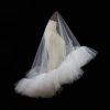 New Multi-layer Lace Bridal Veil Short Photo Studio Photo Shaggy Soft Gauze for Bride