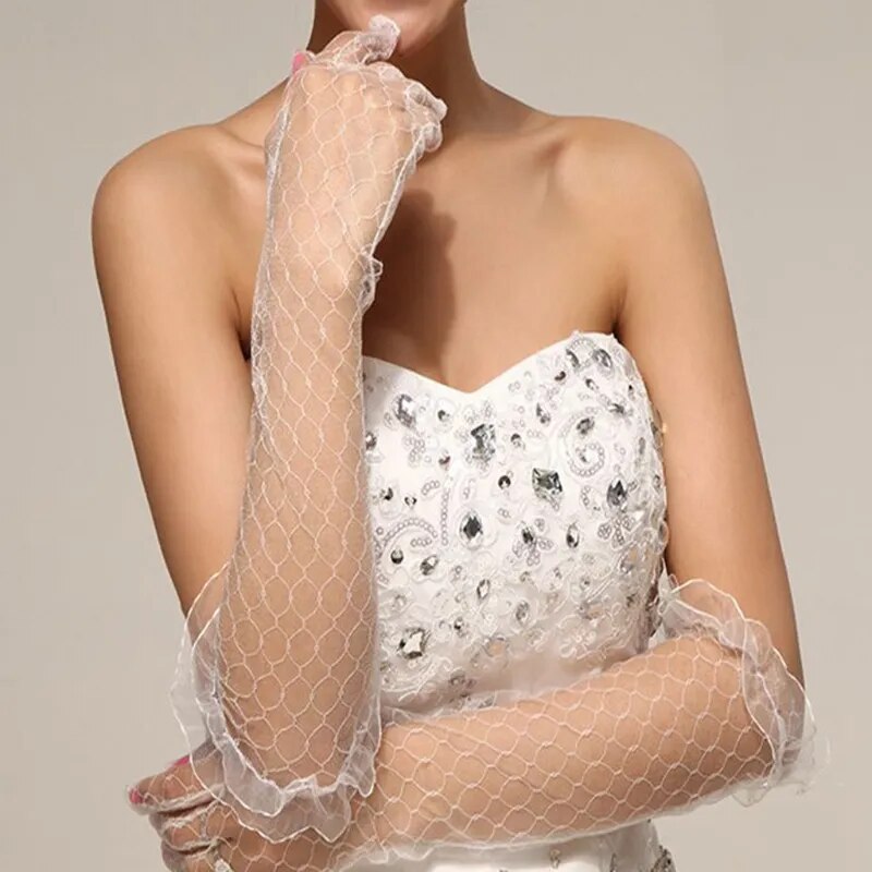 Women Lace Bridal Long Gloves Elbow Length Full Finger Wedding Accessories White Elbow Length Gloves Wedding Gloves Women Lace Bridal Long Gloves Elbow Length Full Finger Wedding Accessories White Elbow Length Gloves Wedding Gloves
