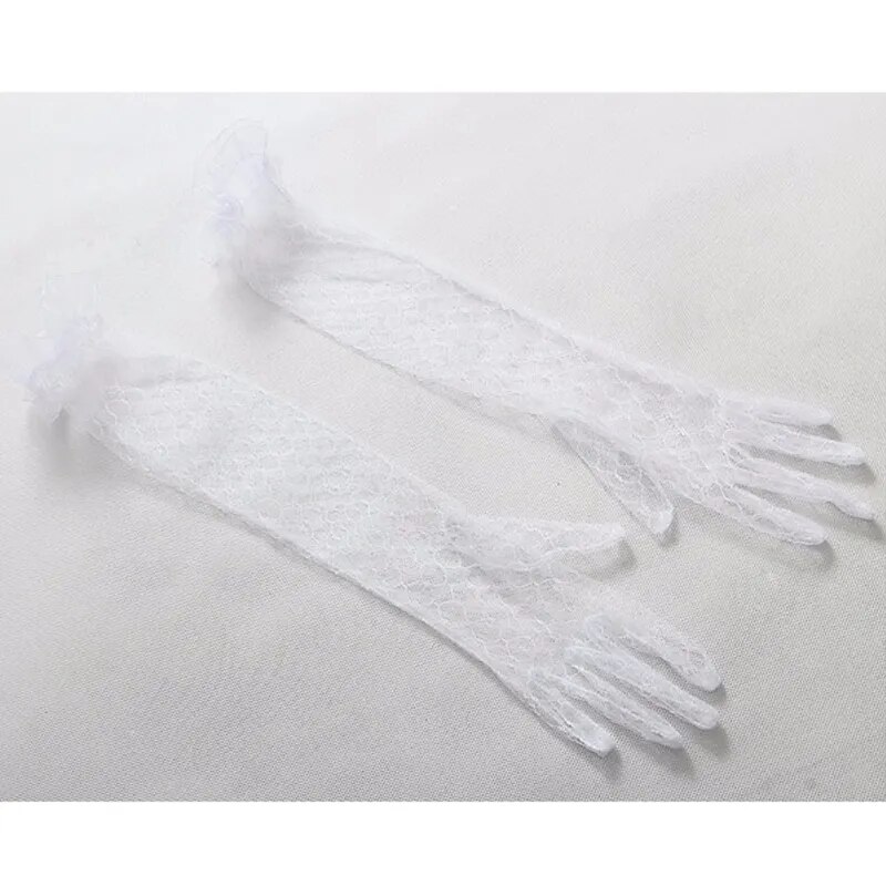 Women Lace Bridal Long Gloves Elbow Length Full Finger Wedding Accessories White Elbow Length Gloves Wedding Gloves Women Lace Bridal Long Gloves Elbow Length Full Finger Wedding Accessories White Elbow Length Gloves Wedding Gloves