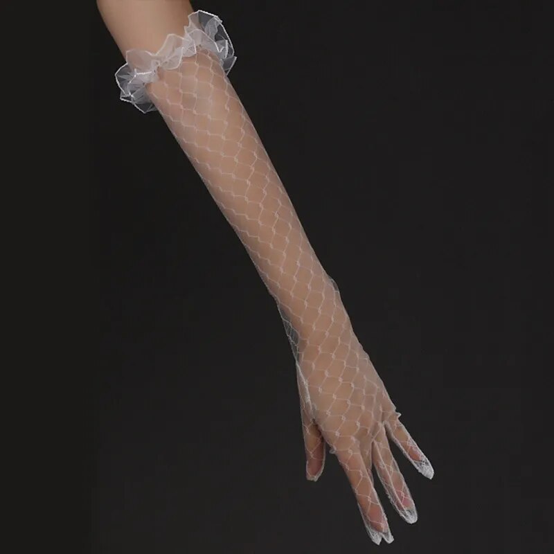 Women Lace Bridal Long Gloves Elbow Length Full Finger Wedding Accessories White Elbow Length Gloves Wedding Gloves Women Lace Bridal Long Gloves Elbow Length Full Finger Wedding Accessories White Elbow Length Gloves Wedding Gloves