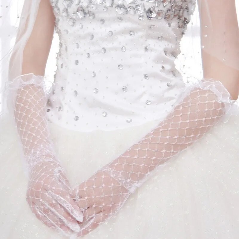 Women Lace Bridal Long Gloves Elbow Length Full Finger Wedding Accessories White Elbow Length Gloves Wedding Gloves Women Lace Bridal Long Gloves Elbow Length Full Finger Wedding Accessories White Elbow Length Gloves Wedding Gloves