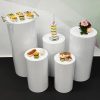 Table Dessert Table Cake Stand Birthday Wedding Party Event Decor Decoration Round Backdrop Base White Cylinder Stand