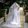 TOPQUEEN Powdered (with make-up) Bridal Veil of the Bride 3D Simulation Butterfly Veil 1 Tier Wedding Veil Long Soft VEIL V24