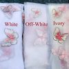 TOPQUEEN Powdered (with make-up) Bridal Veil of the Bride 3D Simulation Butterfly Veil 1 Tier Wedding Veil Long Soft VEIL V24
