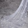 Tulle Wedding Dress Veils Fluffy White Flowers Petal Multi Layer Super Long Bridal Hair Veil Bride Fairy Marriage