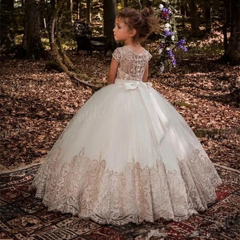 Little Girl Gloves Satin Flower Girl Party Bowknot Gloves for Kids Ceremony Wedding Accessories Wedding Gloves Satin Short
