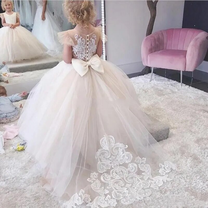 Little Girl Gloves Satin Flower Girl Party Bowknot Gloves for Kids Ceremony Wedding Accessories Wedding Gloves Satin Short