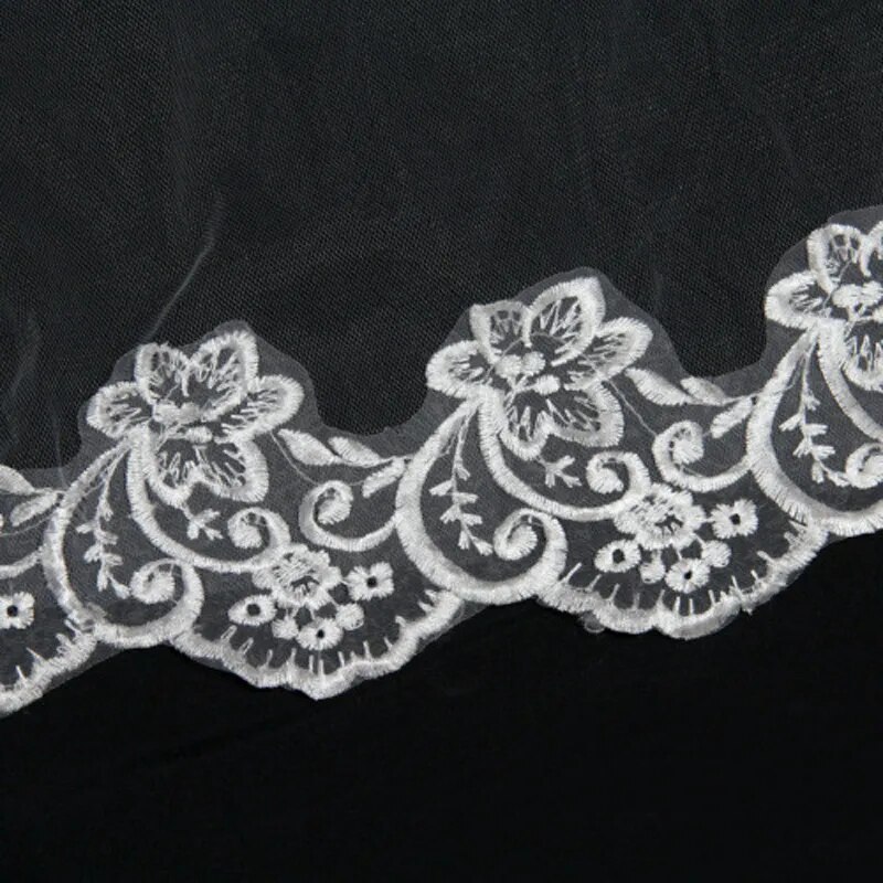 In Stock 2019 Elegant White Beige Veil Bride Veil Spring Summer Sequin Net Yarn Embroidery 1.5 M Lace Accessories Exports abroad In Stock 2019 Elegant White Beige Veil Bride Veil Spring Summer Sequin Net Yarn Embroidery 1.5 M Lace Accessories Exports abroad