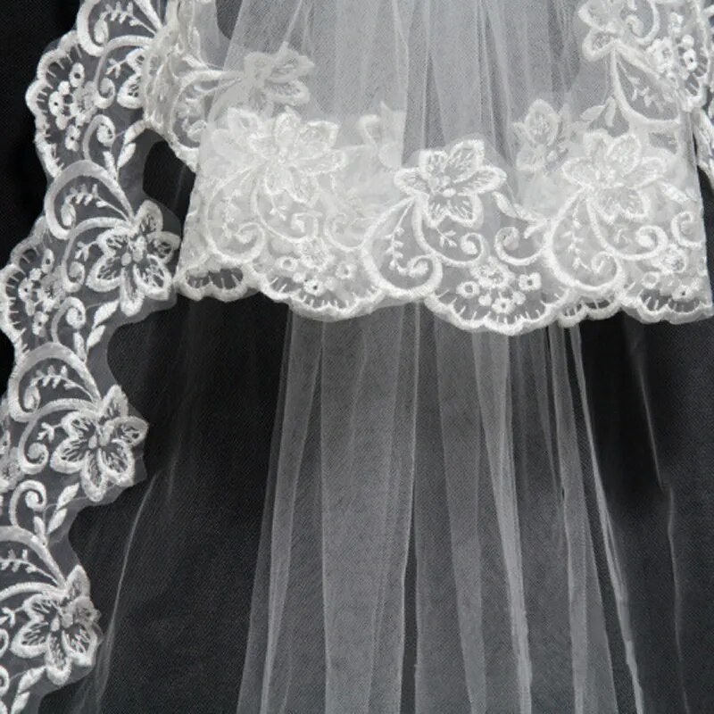 In Stock 2019 Elegant White Beige Veil Bride Veil Spring Summer Sequin Net Yarn Embroidery 1.5 M Lace Accessories Exports abroad In Stock 2019 Elegant White Beige Veil Bride Veil Spring Summer Sequin Net Yarn Embroidery 1.5 M Lace Accessories Exports abroad