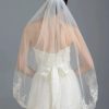 Ivory White Bridal veil Wedding Veil Fingertip Length veils Lace Bridal Veils with Comb Wedding Accessories WED VEIL LACE VEIL