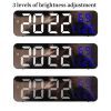 9 Inch Large Digital Wall Clock Temperature and Humidity Display Night Mode Table Alarm Clock 12/24H Electronic LED Clock