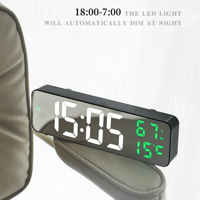 9 Inch Large Digital Wall Clock Temperature and Humidity Display Night Mode Table Alarm Clock 12/24H Electronic LED Clock 9 Inch Large Digital Wall Clock Temperature and Humidity Display Night Mode Table Alarm Clock 12/24H Electronic LED Clock