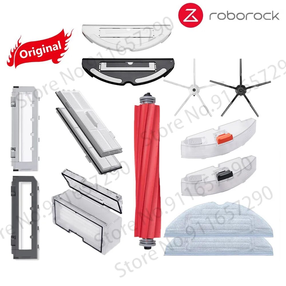 Original Roborock S7 S75 S7Plus Pallet Parts Mop White/Black Side Brush Main Brush/Roll Brush Filter Water Tank Accessorie