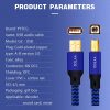 YYTCG Hifi USB Cable DAC A-B A-C A-A C-B C-C Alpha 6N OCC Digital AB Audio A to B high-end Type A to Type B Hifi Data Cable