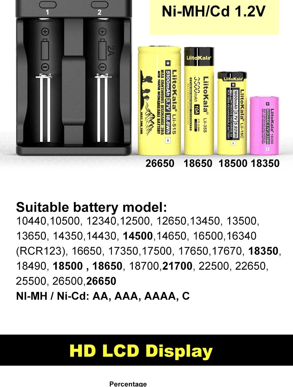 Liitokala Lii-PD2 Lii-PD4 18650 Battery Charger,3.7V 26650 18350 16340 18500 14500 1.2V NI-MH AA AAA LCD Multifunction Charger Liitokala Lii-PD2 Lii-PD4 18650 Battery Charger,3.7V 26650 18350 16340 18500 14500 1.2V NI-MH AA AAA LCD Multifunction Charger