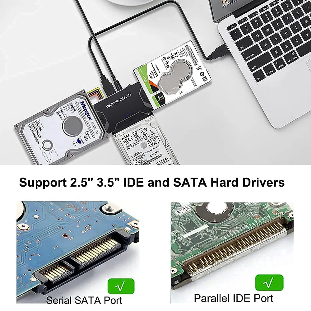 USB 3.0 to SATA IDE Hard Disk Adapter Converter Cable for 3.5 2.5 inch HDD/SSD CD DVD ROM CD-RW 3 in 1 IDE SATA Adapter USB 3.0 to SATA IDE Hard Disk Adapter Converter Cable for 3.5 2.5 inch HDD/SSD CD DVD ROM CD-RW 3 in 1 IDE SATA Adapter