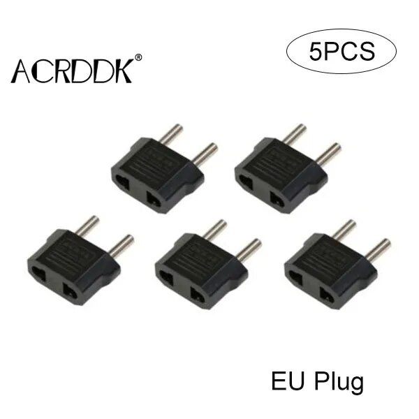 5Pcs 110V to 220V Conversion Adapter EU/US Plugs Travel Adapter Converter for Home Outdoor Traveling Use DF 5Pcs 110V to 220V Conversion Adapter EU/US Plugs Travel Adapter Converter for Home Outdoor Traveling Use DF