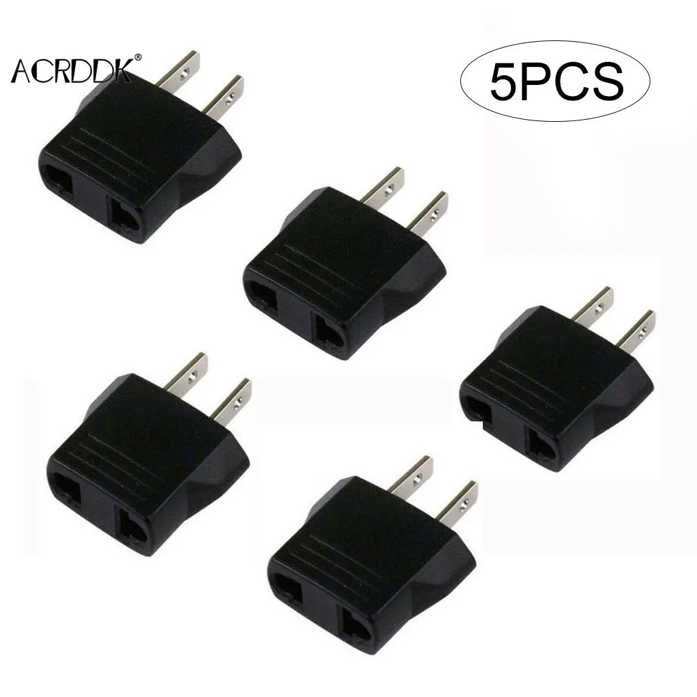 5Pcs 110V to 220V Conversion Adapter EU/US Plugs Travel Adapter Converter for Home Outdoor Traveling Use DF 5Pcs 110V to 220V Conversion Adapter EU/US Plugs Travel Adapter Converter for Home Outdoor Traveling Use DF