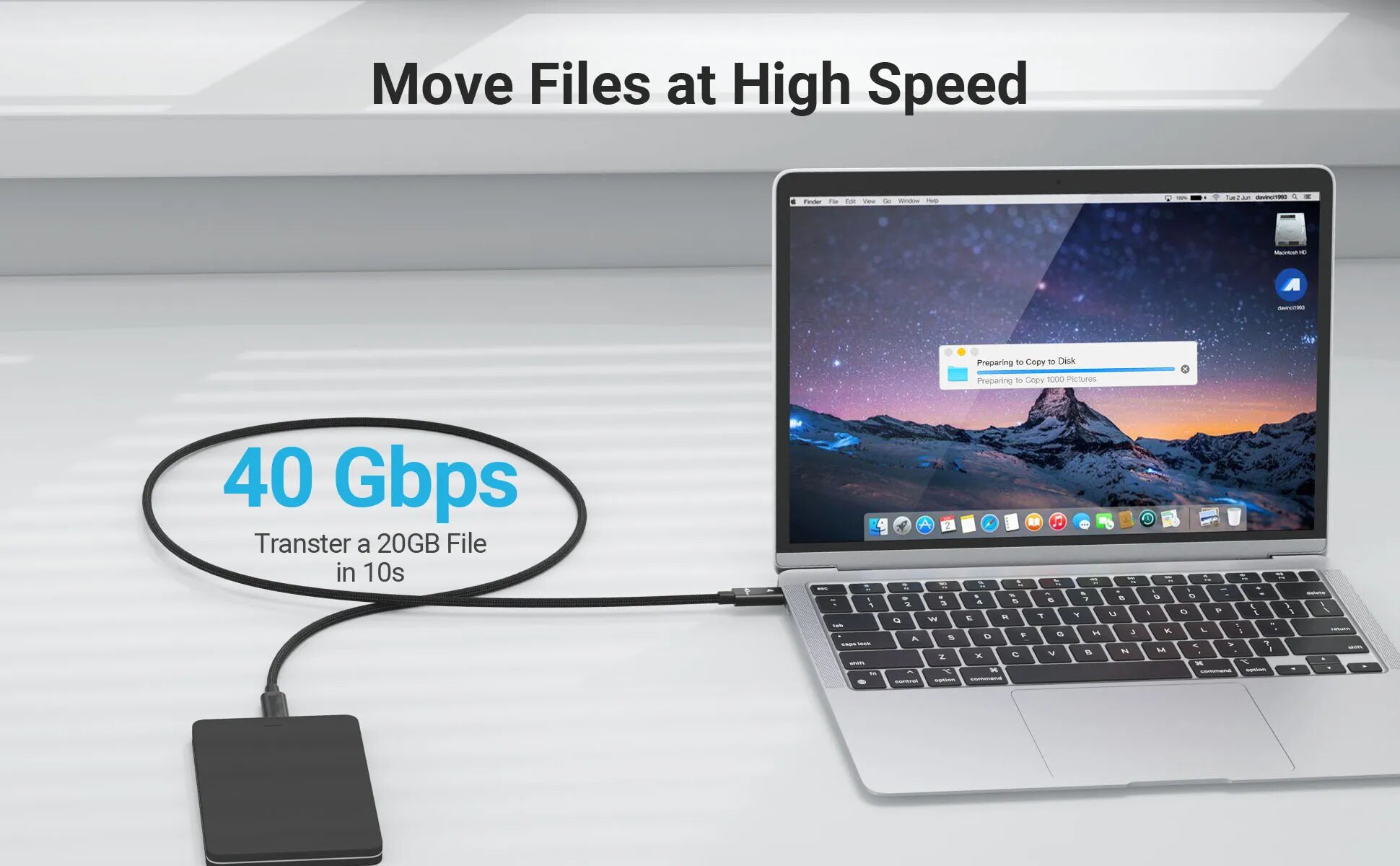 USB 4 Cable 3.2 ft 8K display 40 Gbps data transfer  240W charging USB C to USB C cable Compatible with Type-C interface devices