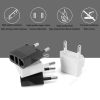 EU Plug Adapter Travel Adapter CN US To EU KR Brazil Israel Black/White Power Adapter Electrical Plug Converter Sockets Outlet