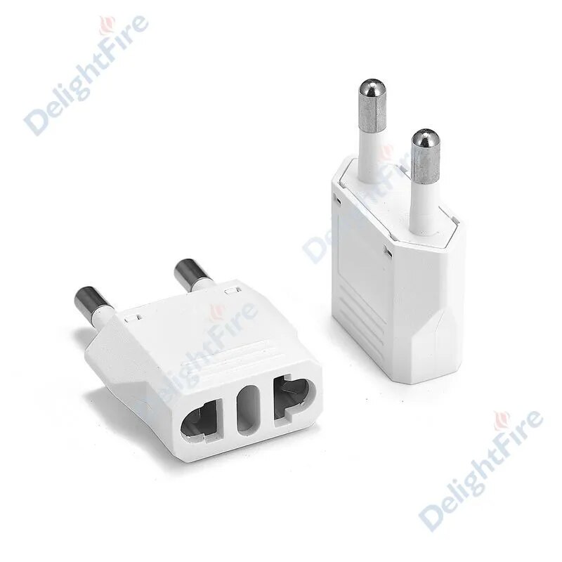 EU Plug Adapter Travel Adapter CN US To EU KR Brazil Israel Black/White Power Adapter Electrical Plug Converter Sockets Outlet