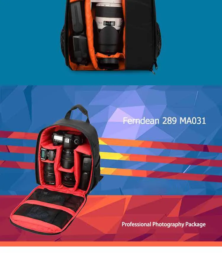 Multi-functional Outdoor Camera Backpack Video Digital Shoulder Camera Bag Bag Waterproof Camera Photo Bag Case for DSLR Camera