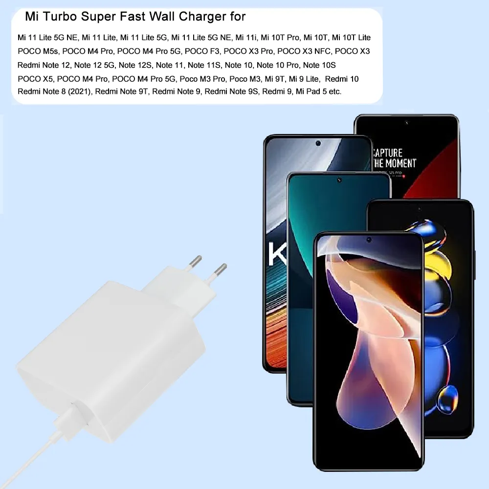 POCO X4 X5 pro 5G charger for xiaomi 33W EU fast turbo charge Type C cable For Redmi Note 11/ 11s/11 Pro/ 11E Pro Mi 6/ 6 Plus POCO X4 X5 pro 5G charger for xiaomi 33W EU fast turbo charge Type C cable For Redmi Note 11/ 11s/11 Pro/ 11E Pro Mi 6/ 6 Plus