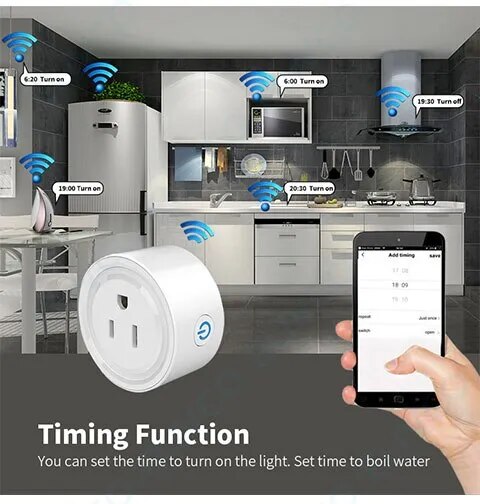 Tuya Smart Plug Wifi Power Socket US 10A Wireless Outlet With Timing SmartLife APP Remote Control Works With Alexa Google Home