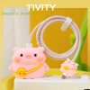 4Pcs Set Cable Protector for iPhone / iPad 18W/20W Charger Case Cute 3D Cartoon Cable Management Phone Wire Cord Organizers
