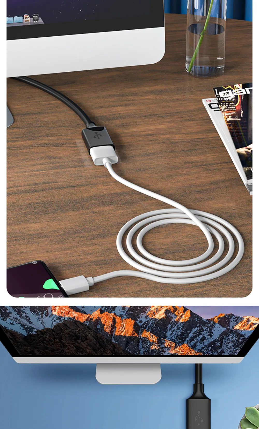 USB 3.0 USB Extension Cable Male to Female Data Cable USB3.0 Extender Cord for Smart TV PS4 Xbox SSD PC Fast Extension Data Wire