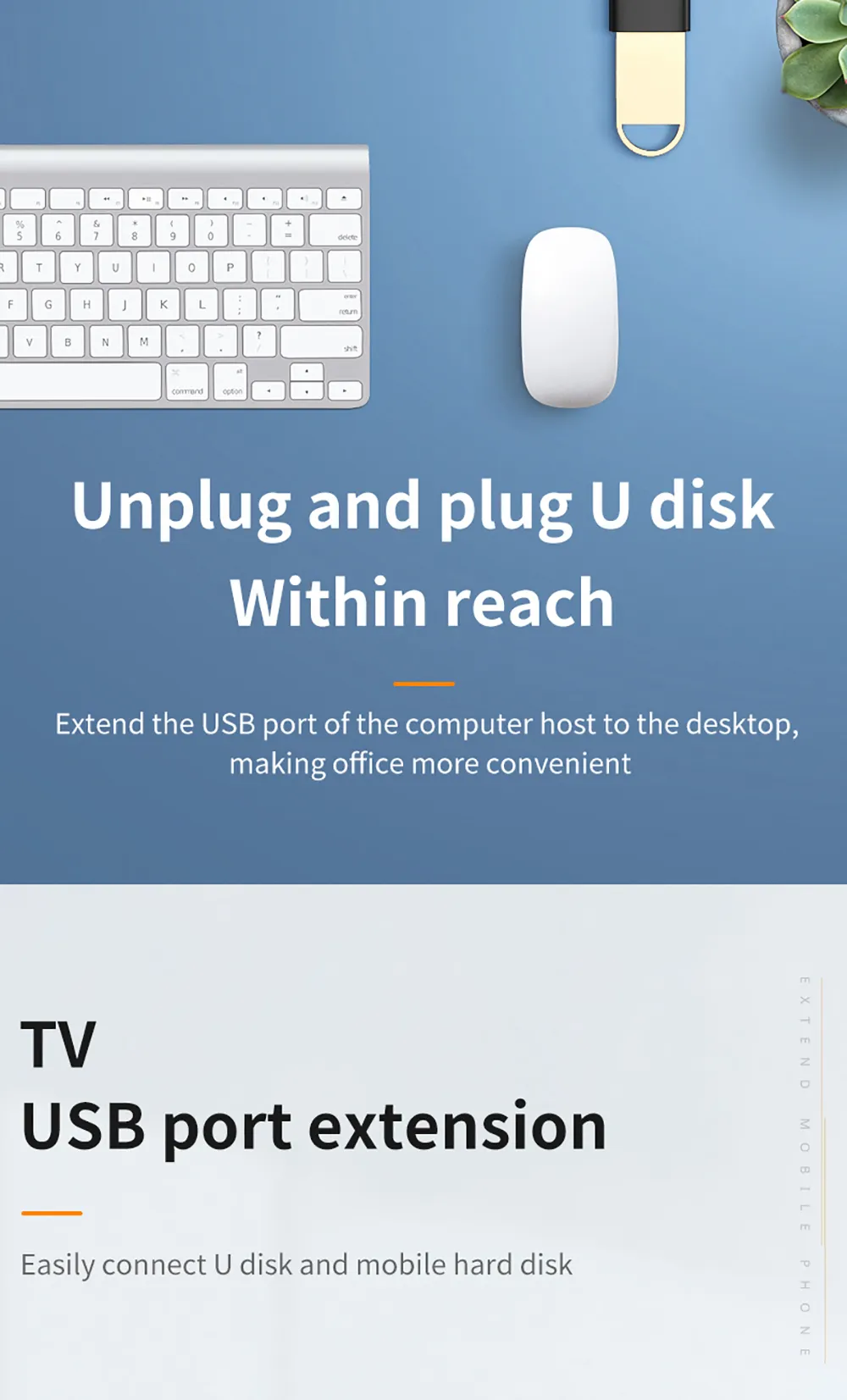 USB 3.0 USB Extension Cable Male to Female Data Cable USB3.0 Extender Cord for Smart TV PS4 Xbox SSD PC Fast Extension Data Wire