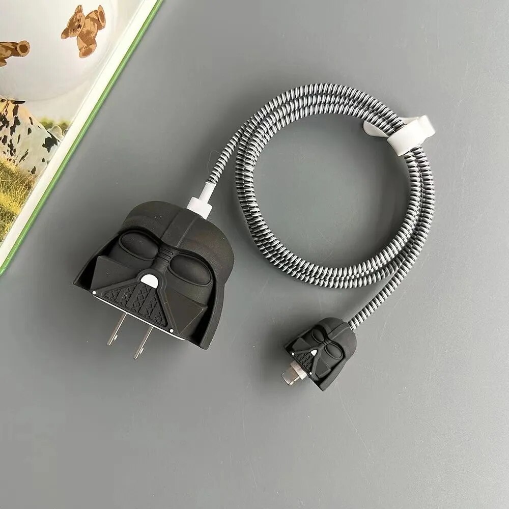 4 Pieces Set Cable Protector for iPhone / iPad 18W/20W Charger Protection Cute Cartoon Protector Holder Phone Cord Accessories