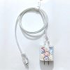 USB Cable Protection For iphone 18 20W US Original Charger Protector Cover Smiling Face Style Protective Data Line Spiral Winder