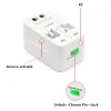 All in One Universal International Plug Adapter 2 USB Port World Travel AC Power Charger Adapter AU US UK EU Converter