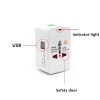 All in One Universal International Plug Adapter 2 USB Port World Travel AC Power Charger Adapter AU US UK EU Converter
