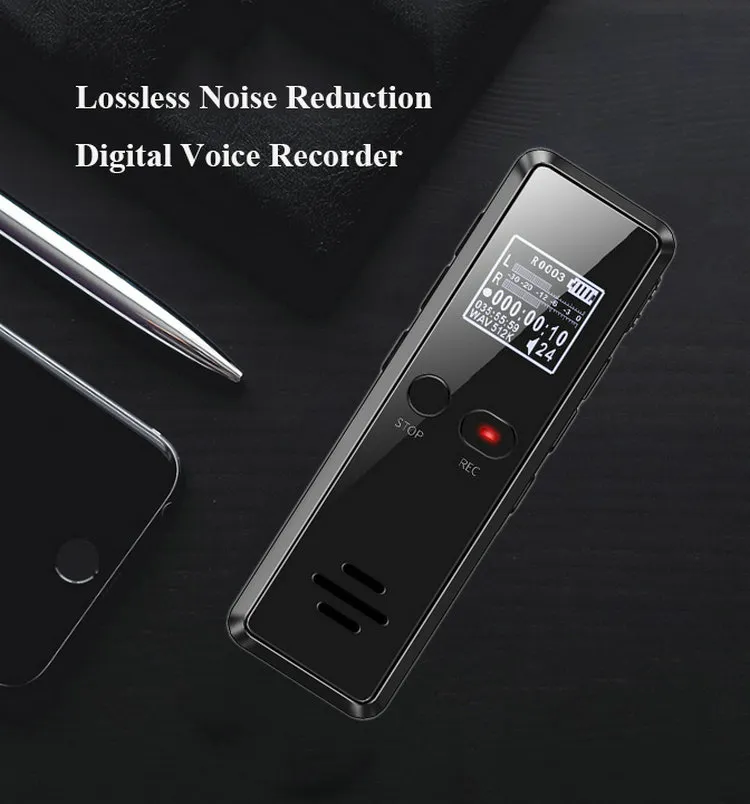 Vandlion V90 Digital Voice Activated Recorder Dictaphone Long Distance Audio Recording MP3 Player Noise Reduction WAV Record
