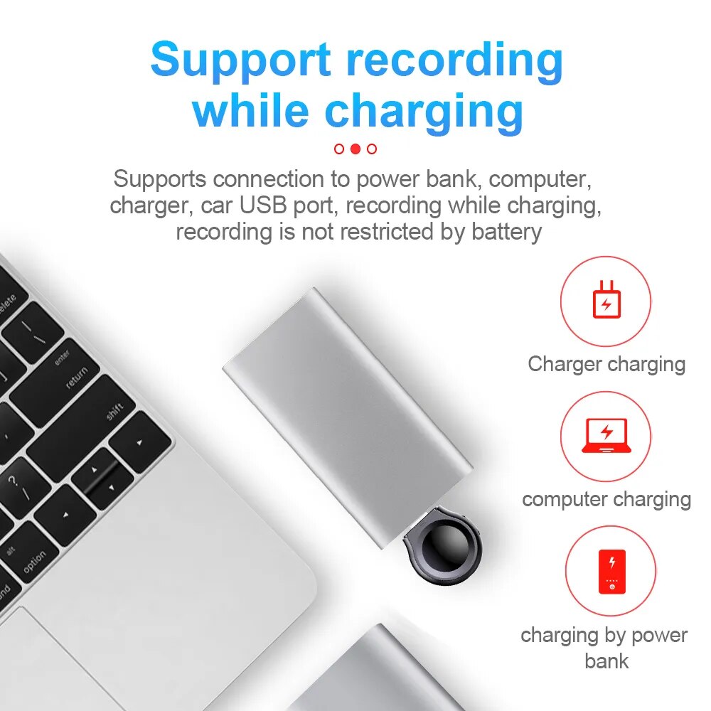VJOY U-disk Digital Mini Audio Sound Recorder Max 256GB USB Voice Recorder HD Video Recording Body Camcorder MP3 Player