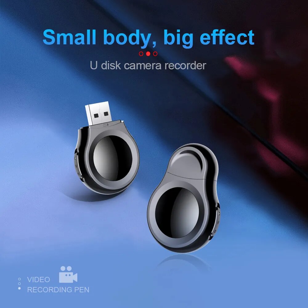 VJOY U-disk Digital Mini Audio Sound Recorder Max 256GB USB Voice Recorder HD Video Recording Body Camcorder MP3 Player