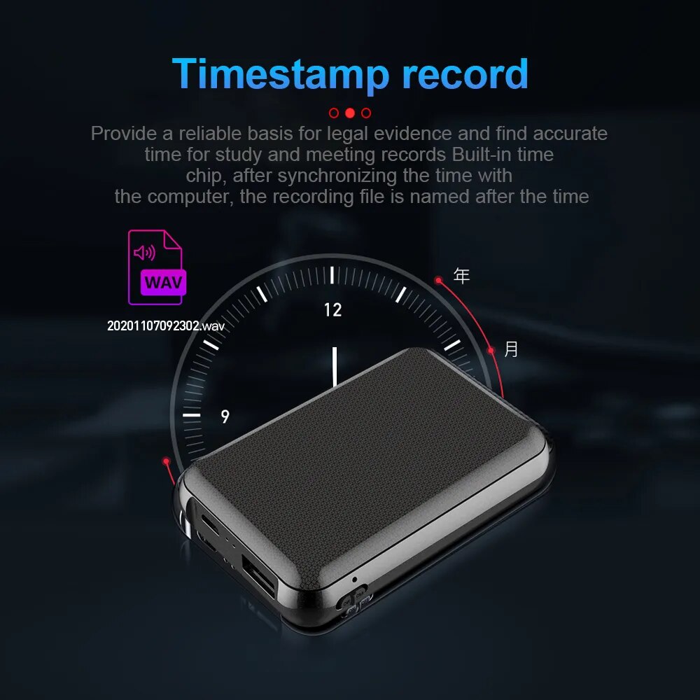 5000mAh Mini Activated Voice Recorder Q75 Portable 60Days 8-32GB Slient Sound Record Professional Ditachphone with Strong Magnet 5000mAh Mini Activated Voice Recorder Q75 Portable 60Days 8-32GB Slient Sound Record Professional Ditachphone with Strong Magnet