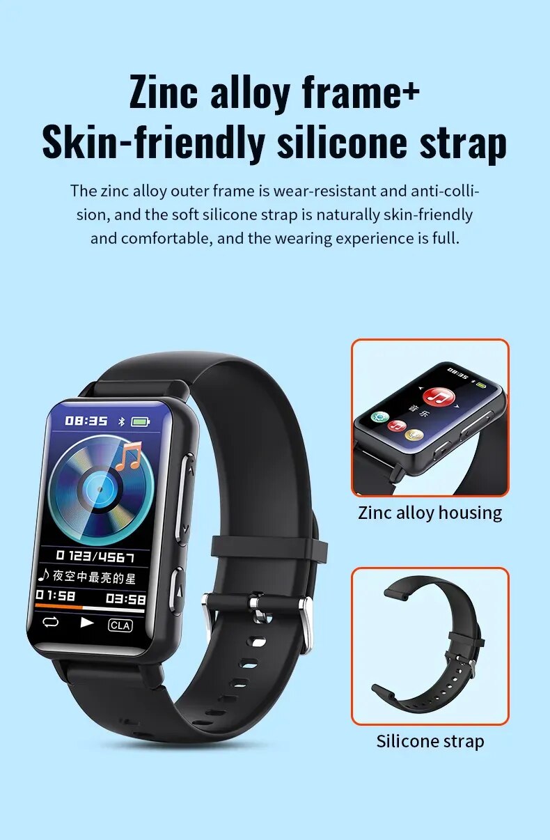 Digital Voice Recorder Watch Bluetooth Professional HD Noise Reduction E-book Music Play Recording Device Portable Mp3 Player