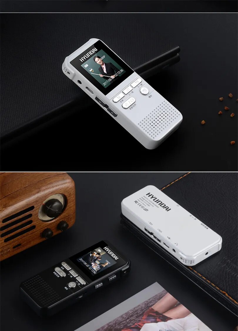 Hyundai E830 8G Portable Mini Camcorder Video Digital Handheld Recorder For Business Meeting Minutes Class Lecture Dictaphone