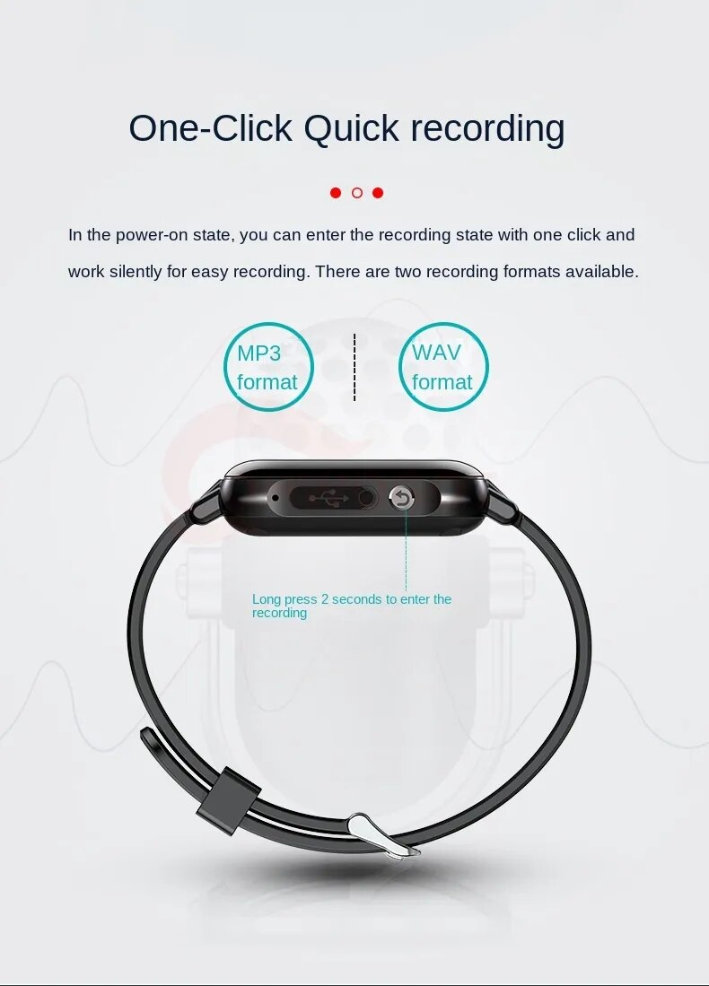 Digital Watch Voice Recorder with OLED Secret Recording Device MP3 Music Player Mini Activated Recorder Wristband Men Watch Digital Watch Voice Recorder with OLED Secret Recording Device MP3 Music Player Mini Activated Recorder Wristband Men Watch