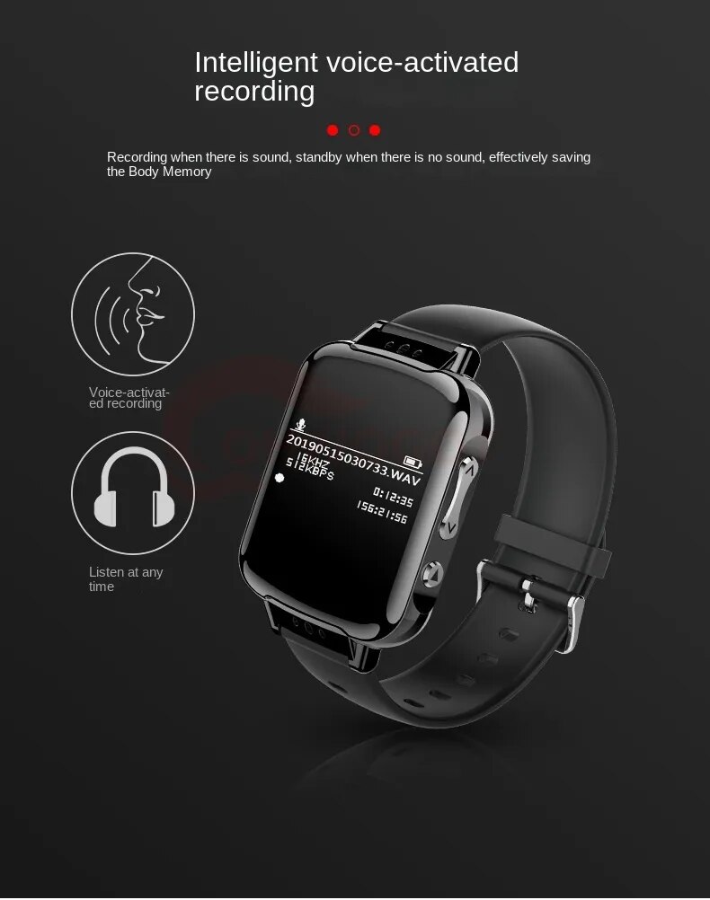 Digital Watch Voice Recorder with OLED Secret Recording Device MP3 Music Player Mini Activated Recorder Wristband Men Watch Digital Watch Voice Recorder with OLED Secret Recording Device MP3 Music Player Mini Activated Recorder Wristband Men Watch