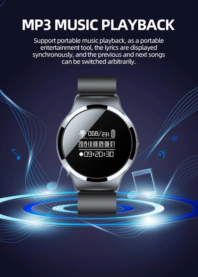 Digital Watch Voice Recorder with OLED Secret Recording Device MP3 Music Player Mini Activated Recorder Wristband Men Watch Digital Watch Voice Recorder with OLED Secret Recording Device MP3 Music Player Mini Activated Recorder Wristband Men Watch