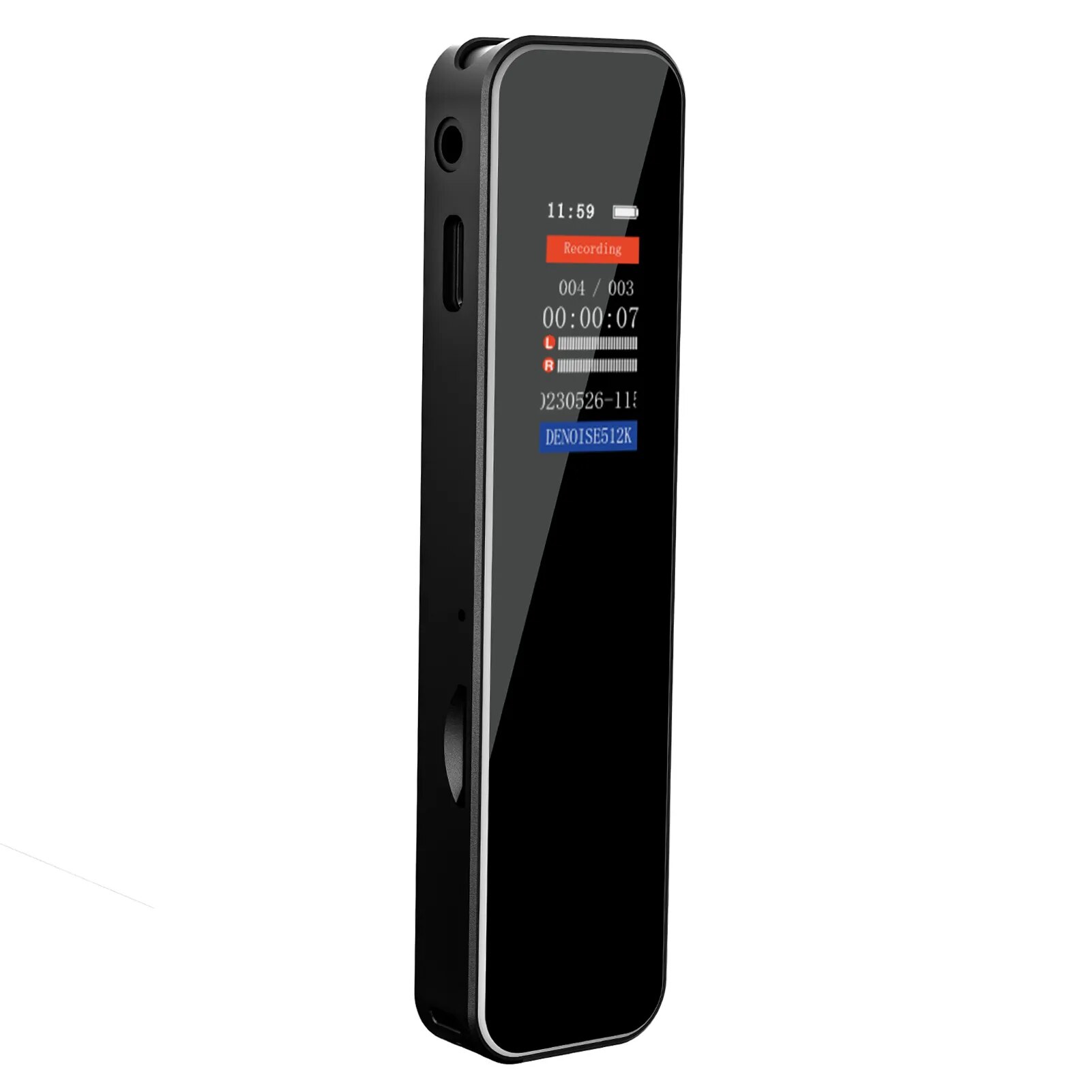 Bisofice 64GB Digital Voice Recorder Voice MIni Pen Activated Audio Recording Noise Reduction with Playback MP3 MusicPlayer