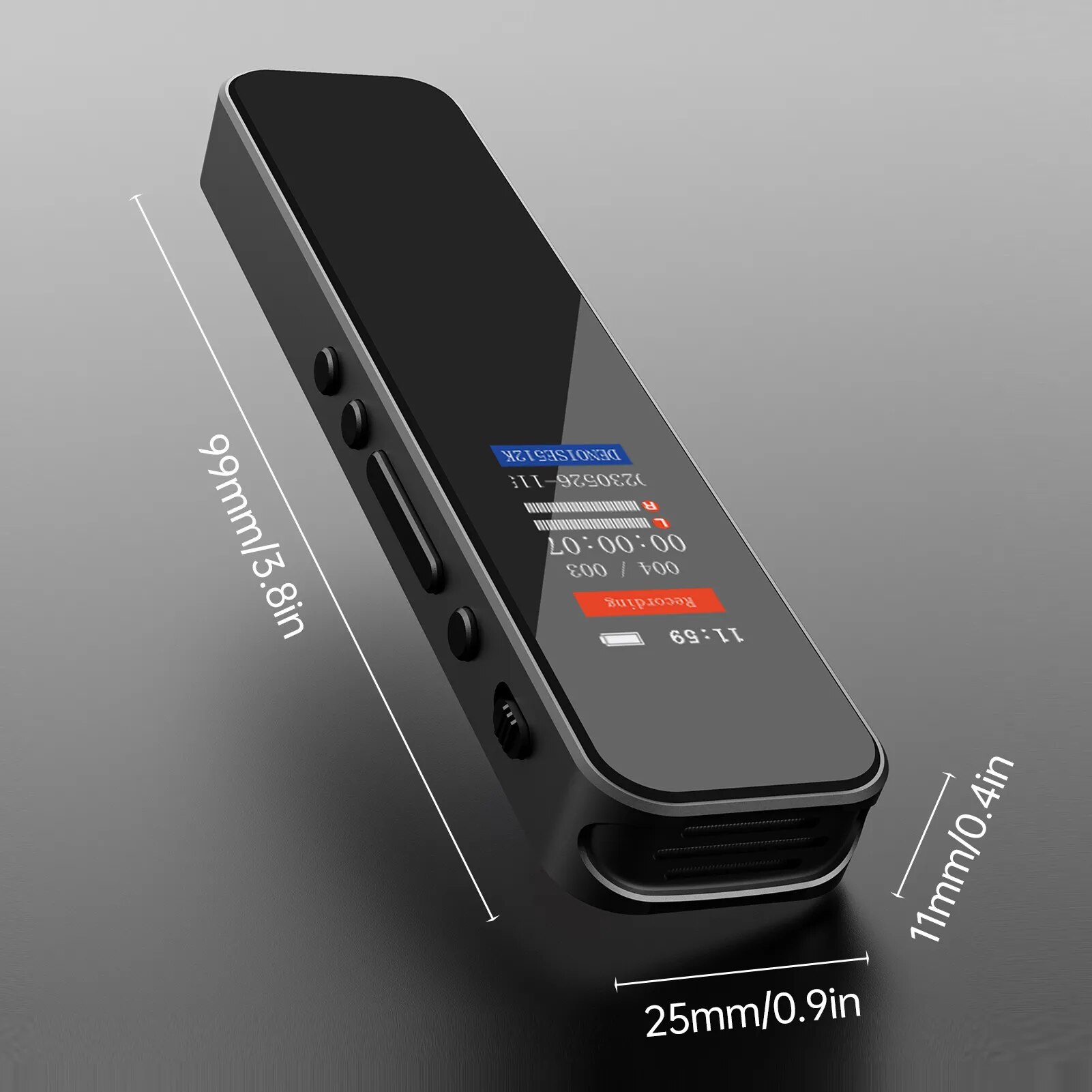 Bisofice 64GB Digital Voice Recorder Voice MIni Pen Activated Audio Recording Noise Reduction with Playback MP3 MusicPlayer