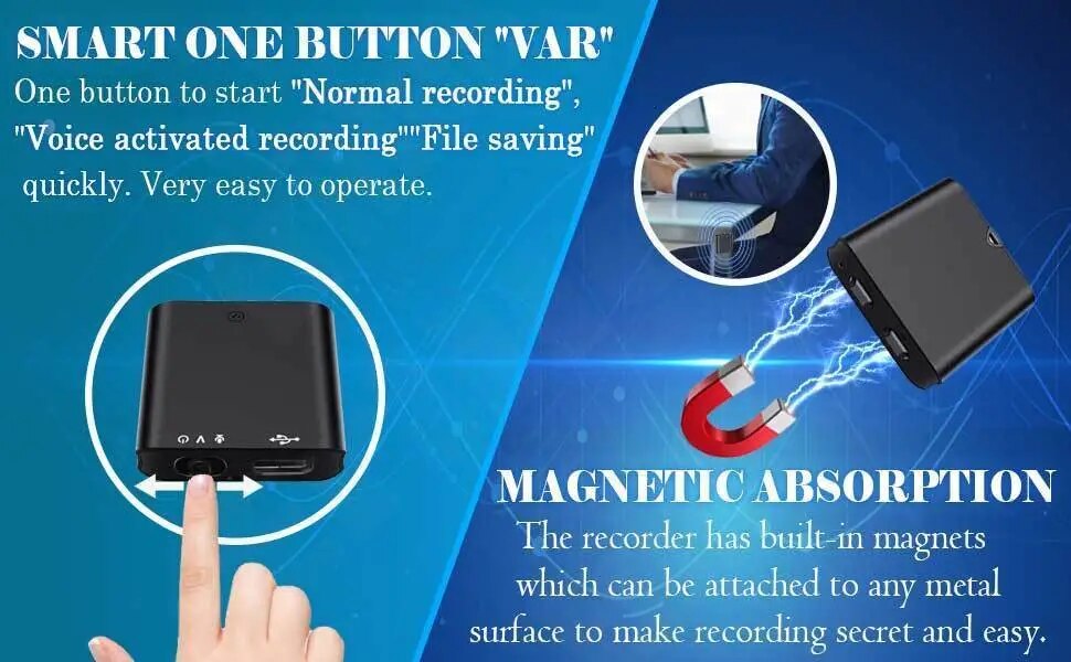 Portable Pendant Voice Recorder Security Protection Intelligent Noise Reduction Micro Secret Professional Dictaphone MP3 Player