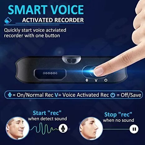 Portable Pendant Voice Recorder Security Protection Intelligent Noise Reduction Micro Secret Professional Dictaphone MP3 Player