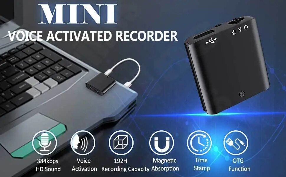 Portable Pendant Voice Recorder Security Protection Intelligent Noise Reduction Micro Secret Professional Dictaphone MP3 Player